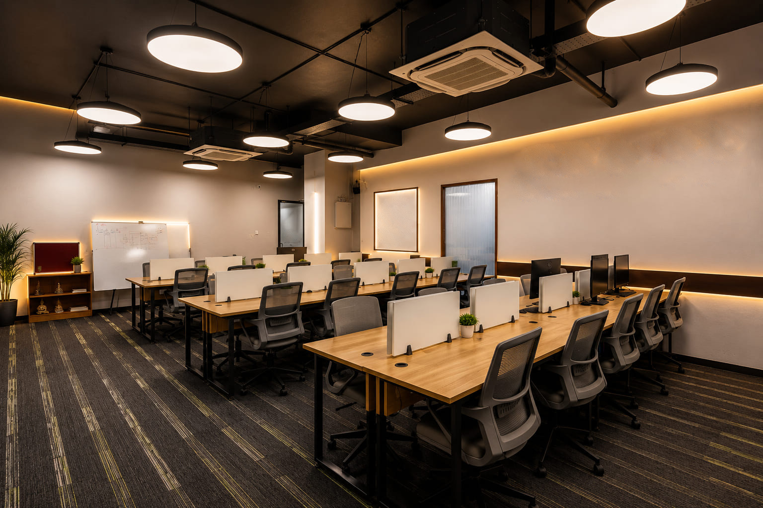 Trichy Coworks premium workspace lounge